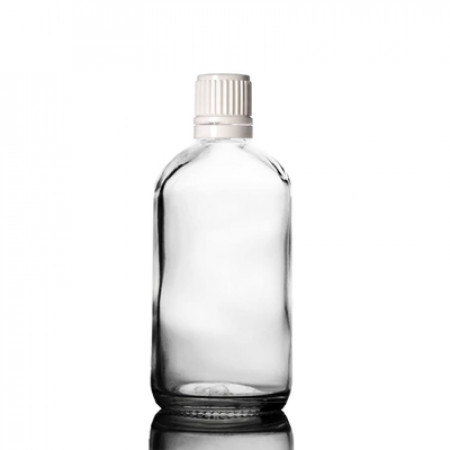 120 ml Glass Bottle With Tamper Evident White Cap