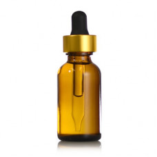 30 ml Amber Glass Bottle With Gold Dropper