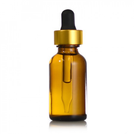30 ml Amber Glass Bottle With Gold Dropper