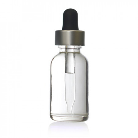 30 ml Clear Glass Bottle With Silver Dropper