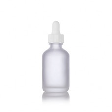 1 Oz Frosted Glass Bottle With White Dropper