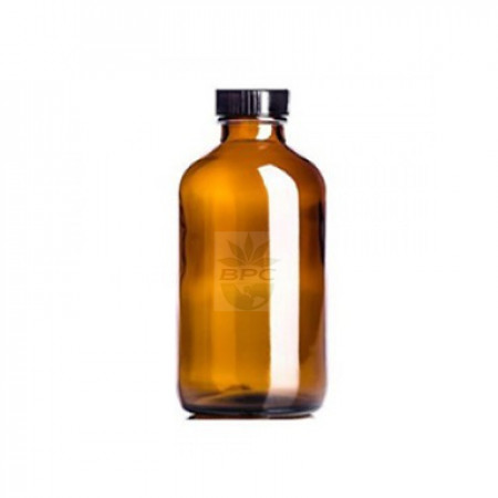8 Oz Amber Glass Bottle With Cap