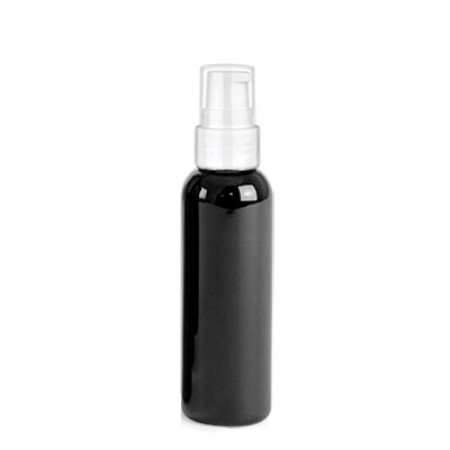 2 Oz Black Bottle With White Treatment Pump 