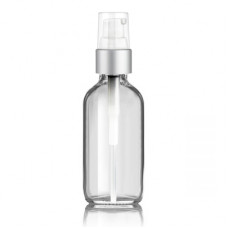 2 Oz Clear Glass Bottle With Silver Treatment Pump