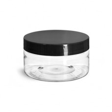 2 Oz Pet  Jar With Black Cap