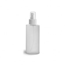 2 oz Natural Cylinder Bottle White Sprayers