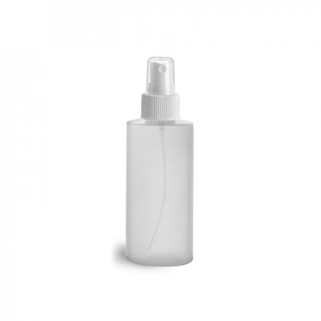 2 oz Natural Cylinder Bottle White Sprayers