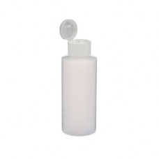 2 oz Natural Cylinder Bottle White Snap Top