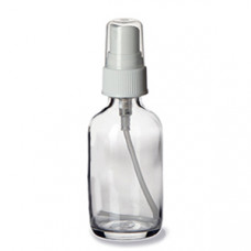 2 Oz Clear Glass Bottle With White Sprayer