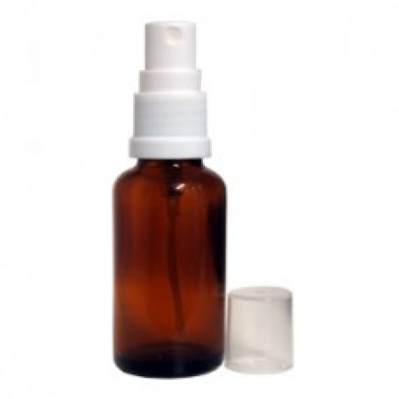 30 ml Amber Glass Bottle With White Sprayer
