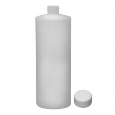 32 Oz Natural Cylinder Bottle With White Cap