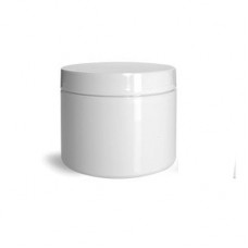 4 Oz White Double Wall Jar With Cap