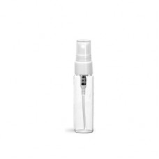 5 ml Clear Glass with white atomizer