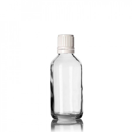 60 ml Euro Glass Bottle With Tamper Evident White Cap