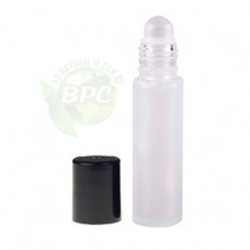 10 ml Frosted Roll On Bottle With Black Cap
