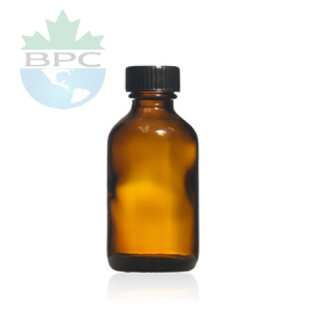 1 Oz Amber Glass Bottle With Black Cap