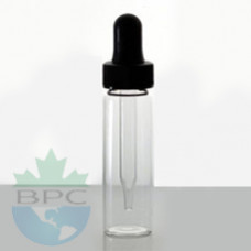 2 Dram Clear Glass Vial With Dropper