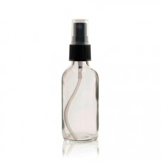 2 Oz Clear Glass Bottle With Black Sprayer