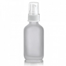 2 Oz Frosted Glass Bottle With White Sprayer