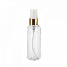 2 Oz Clear PET Bottle With Gold Treatment Pump