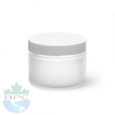 2 Oz Frosted  Jar With White Cap