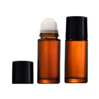 30 ml Amber Roll On Bottle With Black Cap