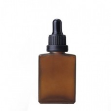 30 ml Amber Frosted Glass Rectangle Bottle With Dropper