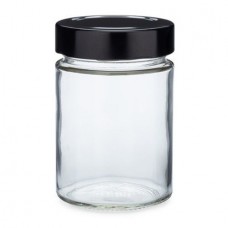 10 Oz Glass Jar With Black Twist Cap