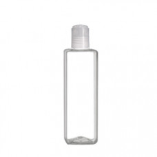 4 Oz Square PET Bottle With Natural Disc Top