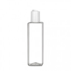 4 Oz Square PET Bottle With White Disc Top