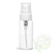 10 ml Clear Glass with white atomiser