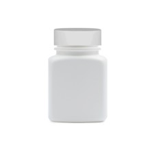 60 CC White HDPE Rectangle Bottle With Cap