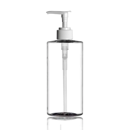 8 Oz PET Cylinder Bottle With White Lotion Pump