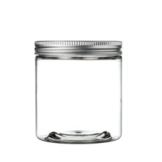 8 Oz PET Jar With Silver Metal Cap