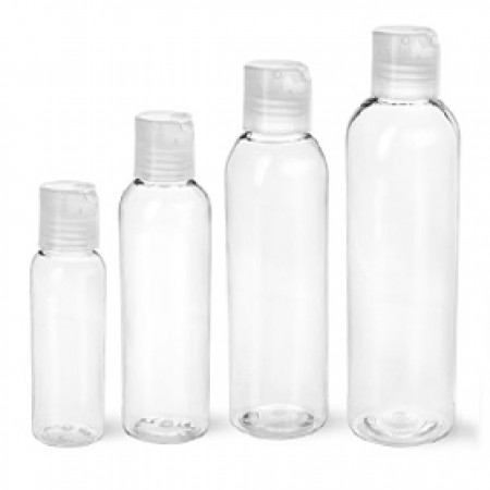 Clear Pet Bottles With Natural Disc Top