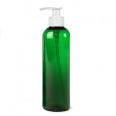 8 Oz Green Pet Bottle With White  Pump