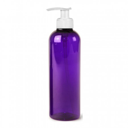 8 Oz Purple Pet Bottle With White Pump